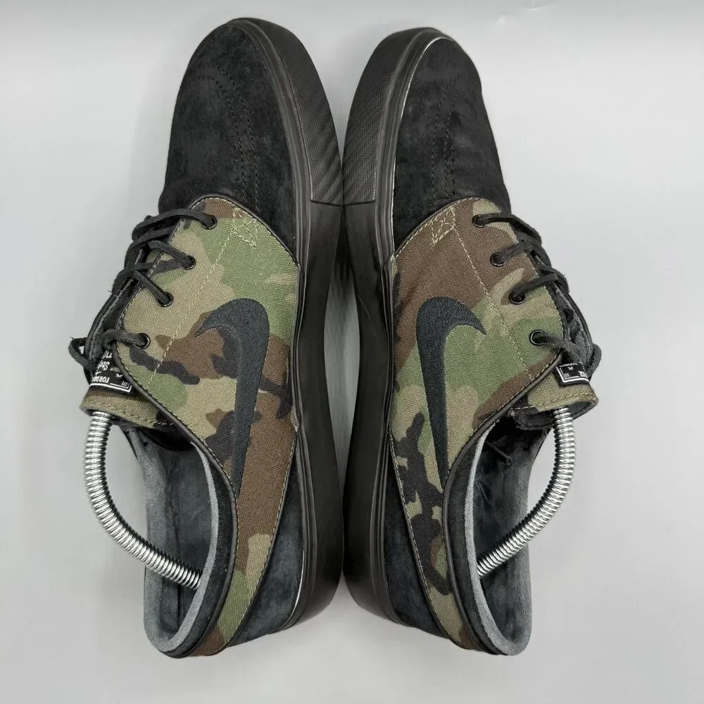 Nike SB ZOOM Stefan Janoski OG Men’s Black Suede Green Camo Size 11